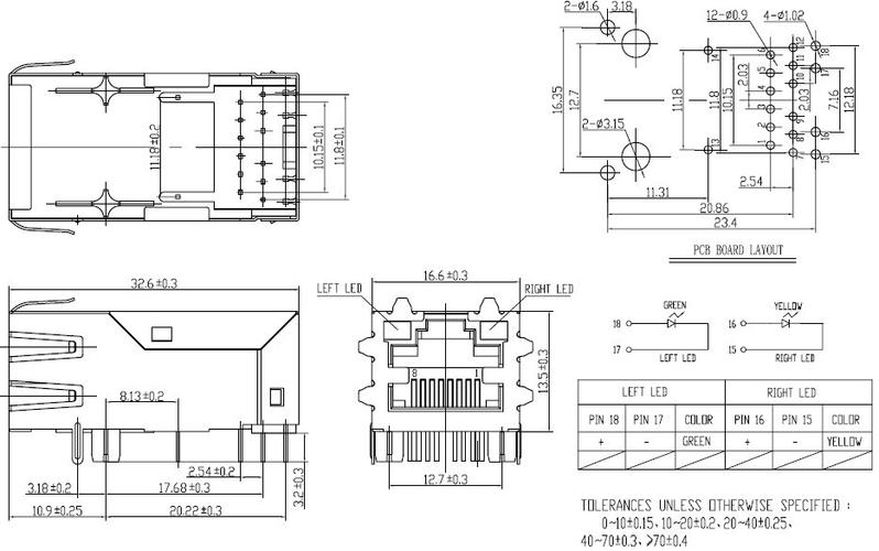bdtic 厂家直销rji45网络接口插座,rj45连接器